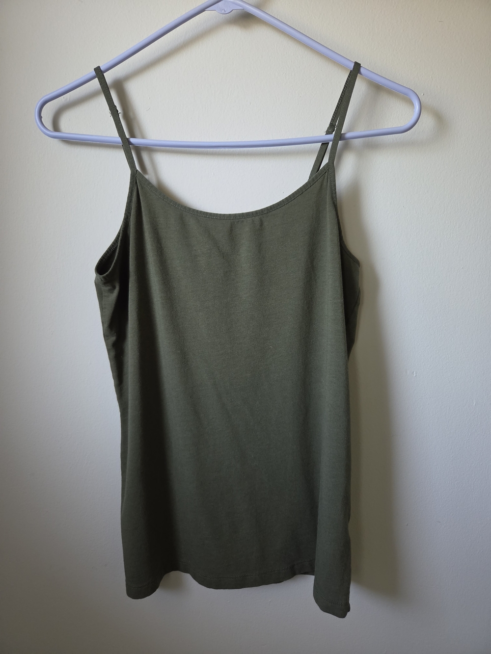 Time and Tru Olive Green Spaghetti Strap Camisole